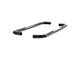 3-Inch Stainless Round Side Step Bars; Black (07-13 Silverado 1500 Crew Cab)