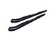 4-Inch Oval Curved Side Step Bars; Black (19-24 Silverado 1500 Double Cab)