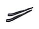 4-Inch Oval Curved Side Step Bars; Black (19-24 Silverado 1500 Crew Cab)