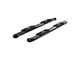 4-Inch Oval Side Step Bars; Black (04-13 Silverado 1500 Crew Cab)