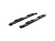 4-Inch Oval Side Step Bars; Black (07-18 Silverado 1500 Crew Cab)