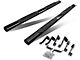 4-Inch Straight Nerf Side Step Bars; Black (04-13 Silverado 1500 Crew Cab)