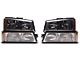 4-Piece Headlights with Amber Corner Lights; Smoked Housing; Clear Lens (03-06 Silverado 1500)