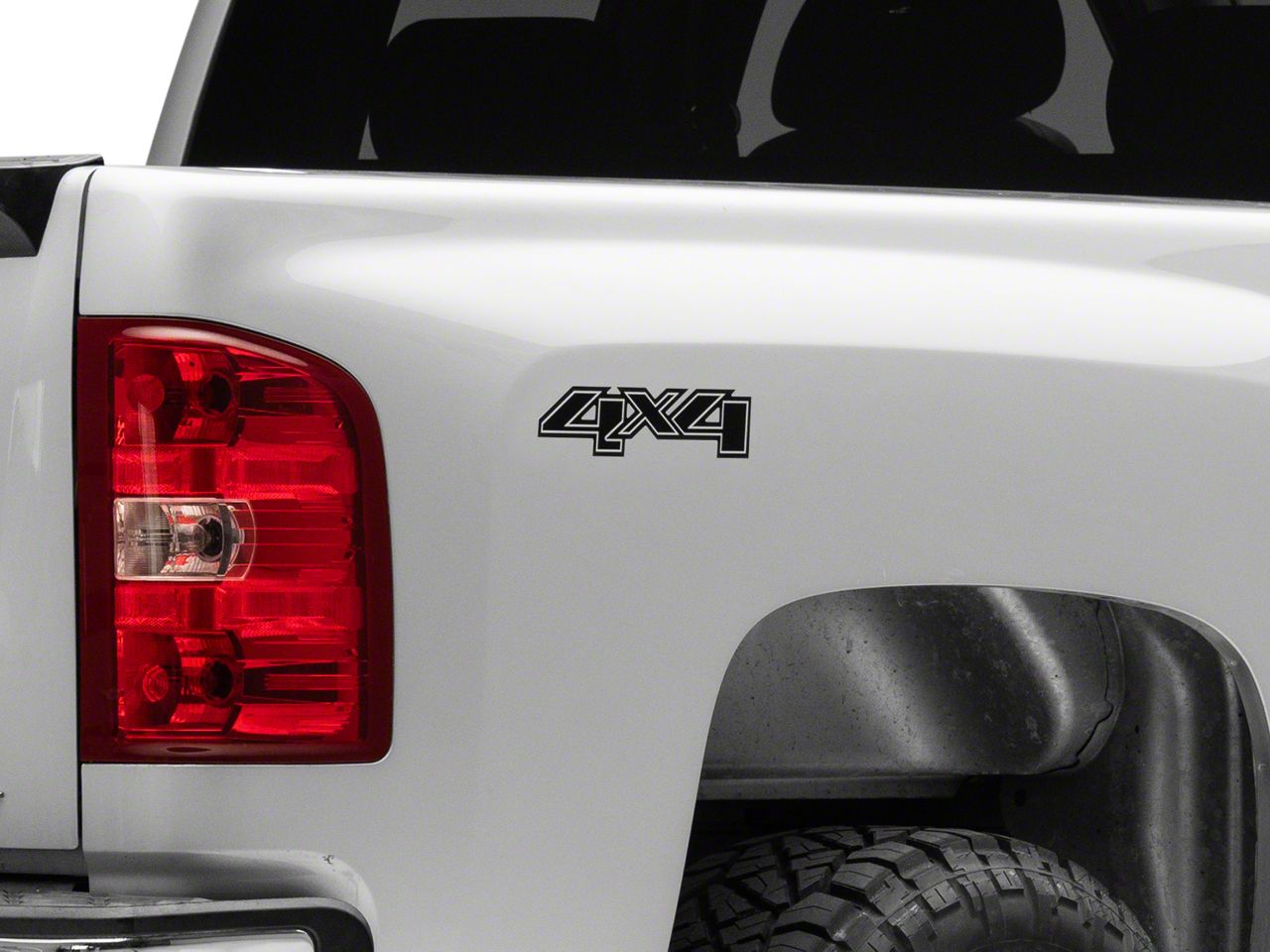 Silverado 1500 4x4 Decal; Blackout (07-13 Silverado 1500)