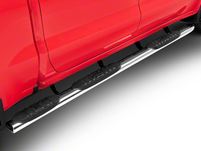 5-Inch Extreme Wheel-to-Wheel Side Step Bars; Stainless Steel (19-24 Silverado 1500 Crew Cab)