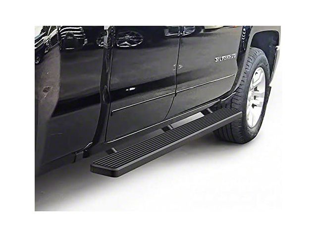 5-Inch iStep Running Boards; Black (04-13 Silverado 1500 Crew Cab)