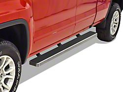 5-Inch iStep Running Boards; Hairline Silver (07-18 Silverado 1500 Extended/Double Cab)