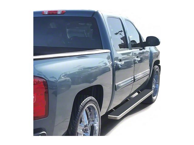 5-Inch iStep Running Boards; Hairline Silver (04-13 Silverado 1500 Crew Cab)