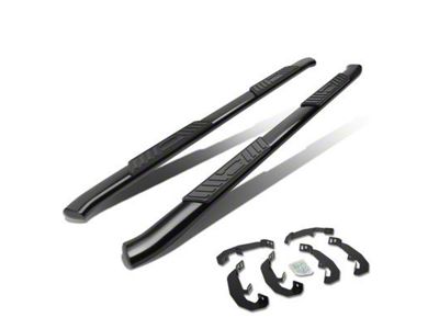 5-Inch Nerf Side Step Bars; Black (19-25 Silverado 1500 Crew Cab)