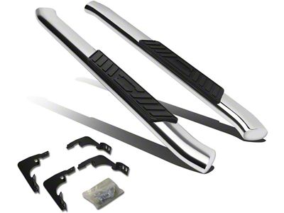 5-Inch Nerf Side Step Bars; Stainless Steel (99-13 Silverado 1500 Regular Cab)