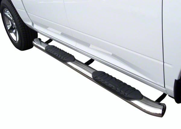 Silverado 1500 5-Inch Premium Oval Side Step Bars; Stainless Steel (19 ...