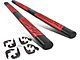 5-Inch Running Boards; Black and Red (19-24 Silverado 1500 Crew Cab)