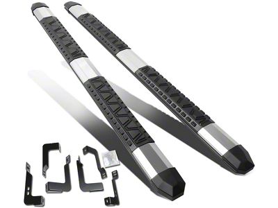 5-Inch Running Boards; Stainless Steel (07-18 Silverado 1500 Extended/Double Cab)