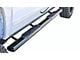 5-Inch Straight Oval Side Step Bars; Rocker Mount; Semi-Gloss Black (07-18 Silverado 1500 Extended/Double Cab)