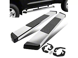 5-Inch Wide Flat Running Boards; Stainless Steel (07-18 Silverado 1500 Regular Cab)