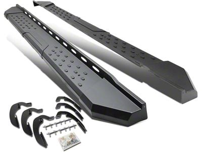 5.50-Inch Running Boards; Matte Black (07-18 Silverado 1500 Crew Cab)