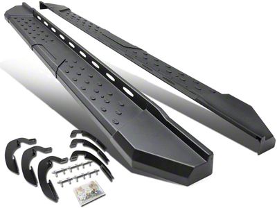 5.50-Inch Running Boards; Stainless Steel (07-18 Silverado 1500 Extended/Double Cab)