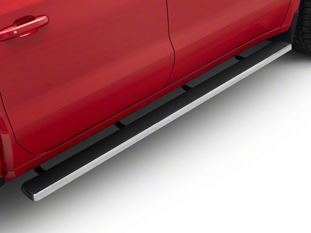 6-Inch iStep Running Boards; Hairline Silver (19-24 Silverado 1500 Crew Cab)