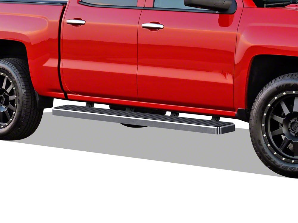 Silverado 1500 6-Inch iStep Running Boards; Hairline Silver (07-18 ...