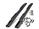 6-Inch Oval Straight Side Step Bars; Black (07-18 Silverado 1500 Extended/Double Cab)