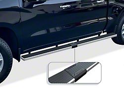 6-Inch Wheel-to-Wheel Running Boards; Hairline Silver (19-24 Silverado 1500 Crew Cab)