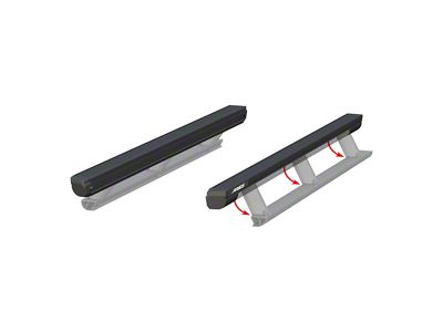 ActionTrac Powered Running Boards without Mounting Brackets; Carbide Black (19-25 Silverado 1500 Crew Cab)