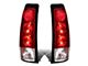 Altezza Style Tail Lights; Chrome Housing; Red Clear Lens (99-02 Silverado 1500 Fleetside)