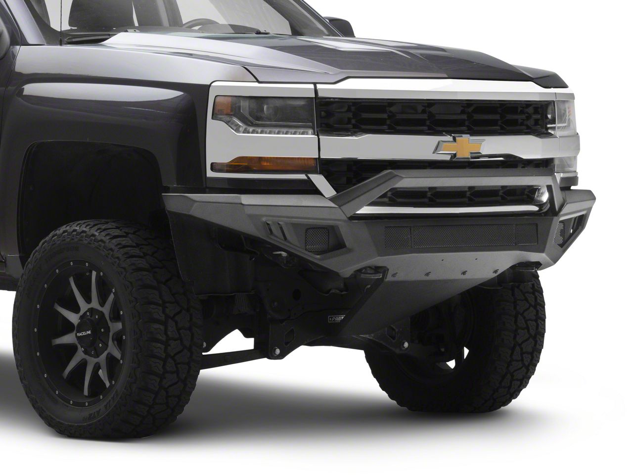 Silverado 1500 Armour II Heavy Duty Front Bumper with Bullnose and Skid ...