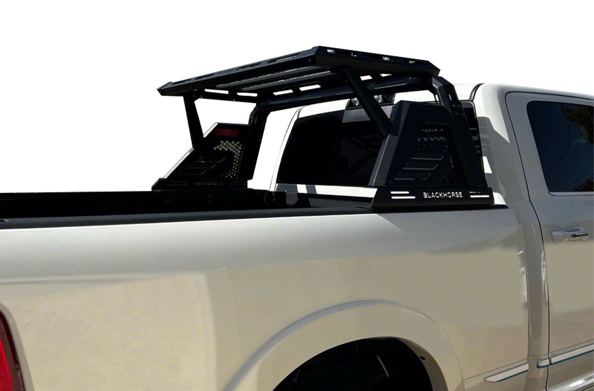 Silverado 1500 Armour Ii Roll Bar With 530 Inch Red Round Flood Led Lights And Basket Black 8200