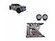 Armour II Roll Bar with 9-Inch Black Round Flood LED Lights and Basket; Black (14-24 Silverado 1500)