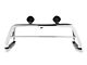 Atlas Roll Bar with 7-Inch Black Round LED Lights; Stainless Steel (01-25 Silverado 1500)