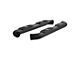 Big Step 4-Inch Round Side Step Bars; Textured Black (07-18 Silverado 1500 Extended/Double Cab)