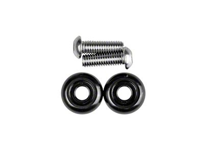 Billet Button Head Washer and Bolt Kit; 5/16-Inch x 1-Inch Length; Black Anodized