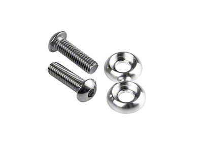 Billet Button Head Washer and Bolt Kit; 3/8-Inch x 1-1/4-Inch Length; Machined Finish