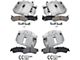 Brake Calipers with Ceramic Brake Pads; Front and Rear (99-02 Silverado 1500 w/ Single Piston Rear Calipers)