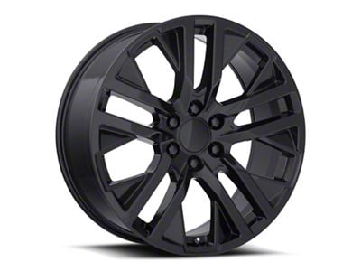 CarbonPro Replica Gloss Black 6-Lug Wheel; 22x9; 28mm Offset (19-25 Silverado 1500)