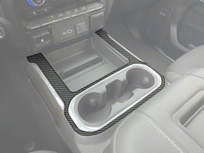 Center Console Accent Trim; Forged Carbon Fiber (19-21 Silverado 1500; 2022 Silverado 1500 LTD)