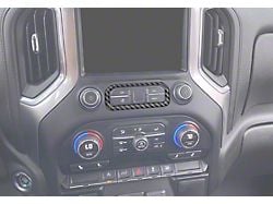 Center Dash Accent; Forged Carbon Fiber (19-21 Silverado 1500; 2022 Silverado 1500 LTD)