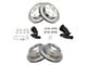 Ceramic 6-Lug Brake Rotor and Pad Kit; Front and Rear (99-06 Silverado 1500)