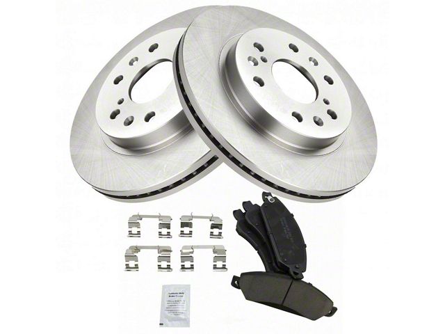 Ceramic 6-Lug Brake Rotor and Pad Kit; Front (05-06 Silverado 1500 w/ Rear Drum Brakes)