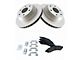 Ceramic 6-Lug Brake Rotor and Pad Kit; Rear (02-06 Silverado 1500 w/ 13-Inch Rotors & Quadrasteer)