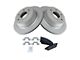 Ceramic 6-Lug Brake Rotor and Pad Kit; Rear (07-13 Silverado 1500)