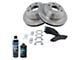 Ceramic 6-Lug Brake Rotor and Pad Kit; Rear (02-06 Silverado 1500 w/ 13-Inch Rotors & Quadrasteer)