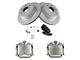 Ceramic 6-Lug Brake Rotor, Pad and Caliper Kit; Rear (14-18 Silverado 1500)