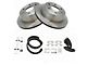 Ceramic 6-Lug Brake Rotor, Pad and Parking Shoe Kit; Rear (99-06 Silverado 1500)