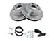 Ceramic 6-Lug Brake Rotor, Pad and Parking Shoe Kit; Rear (02-06 Silverado 1500 w/ 13-Inch Rotors & Quadrasteer)