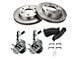 Ceramic 6-Lug Brake Rotor, Pad and Wheel Bearing Kit; Front (99-06 4WD Silverado 1500; Regular Cab, Extended Cab)