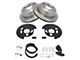 Ceramic 6-Lug Brake Rotor, Pad and Parking Shoe Kit; Rear (99-06 Silverado 1500 w/ Rear Disc Brakes)