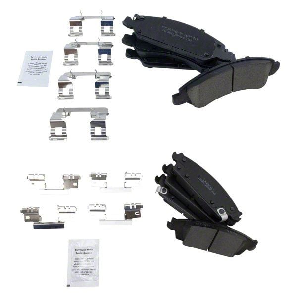 Silverado 1500 Ceramic Brake Pads; Front and Rear (14-18 Silverado 1500