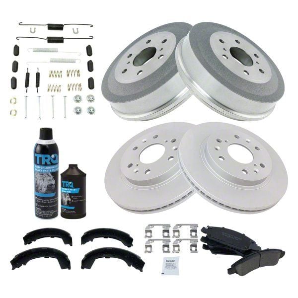 Silverado 1500 Ceramic 6 Lug Brake Rotor Pad Shoe Drum Brake Fluid And Cleaner Kit Front